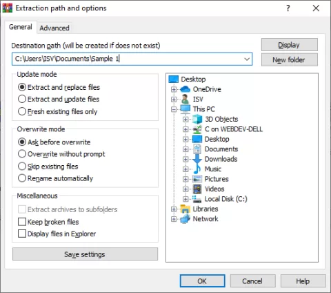 WinRAR 64-bit 7.23 en Windows, captura de pantalla 1 de 1